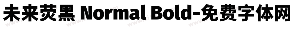 未来荧黑 Normal Bold字体转换